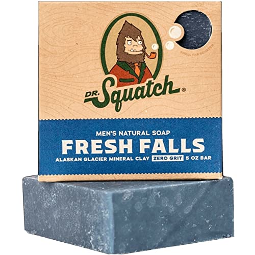 Dr. Squatch Bar Soap for Men - Natural Cold Process, Nourishing Ingredients - Fresh Falls