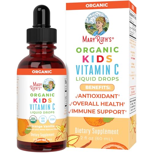 MaryRuth Organics Kids Vitamin C Drops - Immune Support, Organic Acerola Extract - 2oz