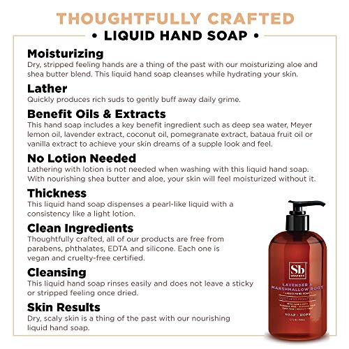 Soapbox Hand Soap - Gentle Moisturizing Cleanser with Lavender & Marshmallow Root - 12oz, 3-Pack