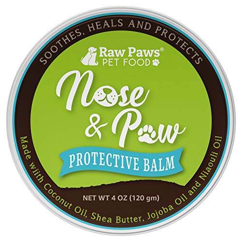 Raw Paws Nose & Paw Balm - Moisturizes & Heals Dry Noses for Dogs & Cats - 4oz