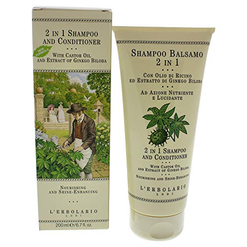 L'Erbolario 2-in-1 Shampoo & Conditioner - Nourishes & Strengthens with Organic Ingredients - 6.7 Oz