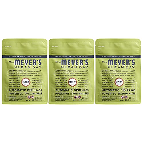 Mrs. Meyer's Clean Day Dishwasher Pods - Sparkling Clean, Cruelty-Free, Lemon Verbena - 60 Count