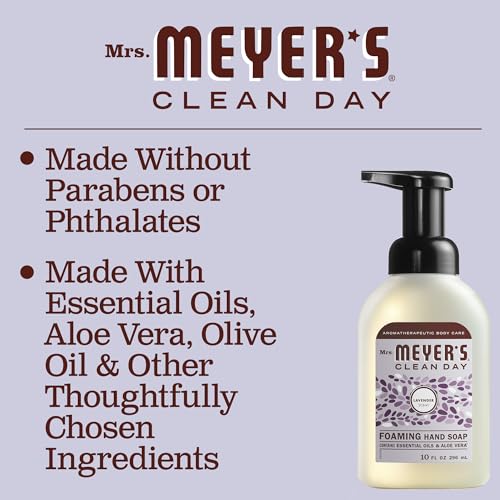 Mrs. Meyer's Foaming Hand Soap - Paraben-Free, 98% Naturally Derived Ingredients - 12.5oz