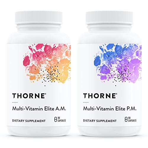 THORNE Multi-Vitamin Elite - Supports Energy & Restful Sleep, Gluten-Free - 180 Capsules