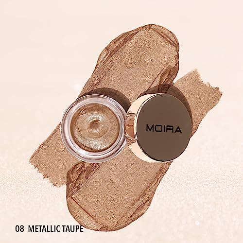 Moira Beauty Shimmer Cream Eyeshadow - Metallic Taupe, Vegan, Cruelty-Free - 8g