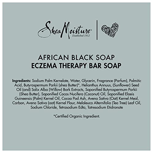 SheaMoisture African Black Soap - Soothes Eczema, Gentle Cleanse with Shea Butter & Aloe - 5oz