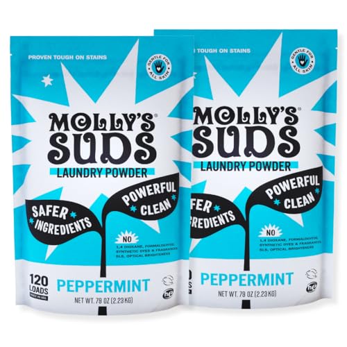 Molly's Suds Concentrated Laundry Detergent - Natural Stain Fighter for Sensitive Skin - 240 Loads