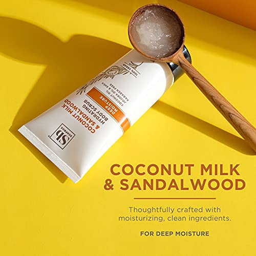 Soapbox Body Scrub - Deeply Hydrating Coconut Milk & Sandalwood, Vegan & Paraben Free - 6oz