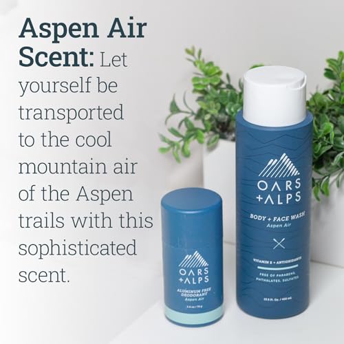 Oars + Alps Body Wash - Hydrating, Vitamin E & Antioxidants, Sulfate-Free, Aspen Air - 1 Pack