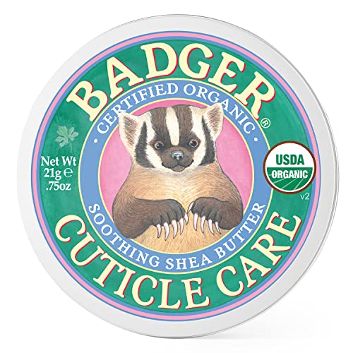 Badger Organic Cuticle Care Balm - Nourishing Shea Butter & Sea Buckthorn, Light Citrus - .75oz