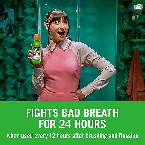 TheraBreath Mouthwash - Fights Bad Breath, ADA Accepted, Alcohol-Free - Mild Mint, 16 Fl Oz (2-Pack)