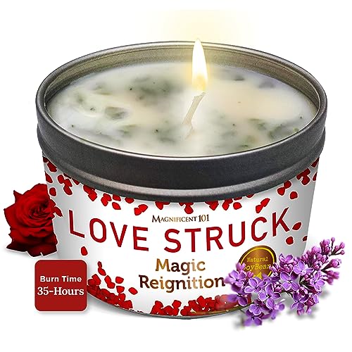 Magnificent 101 Love Struck Candle - Purification & Chakra Healing - 30 Hour Burn, 6 Oz Soy Wax