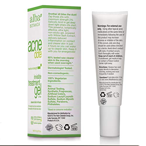 Alba Botanica Blemish Treatment Gel - Reduces Breakouts with 2% Salicylic Acid - 0.5 oz