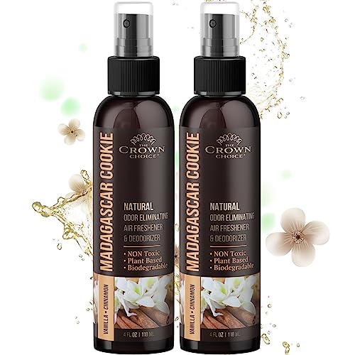 Air Freshener Spray - Natural Vanilla & Cinnamon, Non-Toxic Formula, Safe for Kids & Pets - 2 PK 4oz