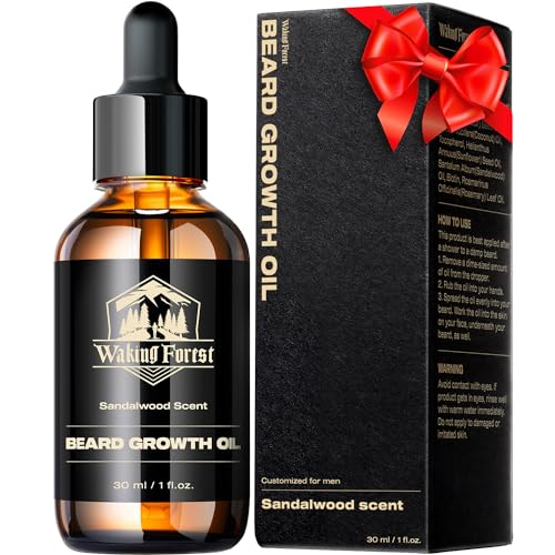 Waking Forest Beard Oil - Promotes Growth & Softens, Sandalwood & Vitamin E - 1oz