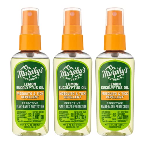 Murphy's Naturals Bug Repellent Spray - Plant-Based Protection, DEET-Free, 2oz Pump - 3 Pack