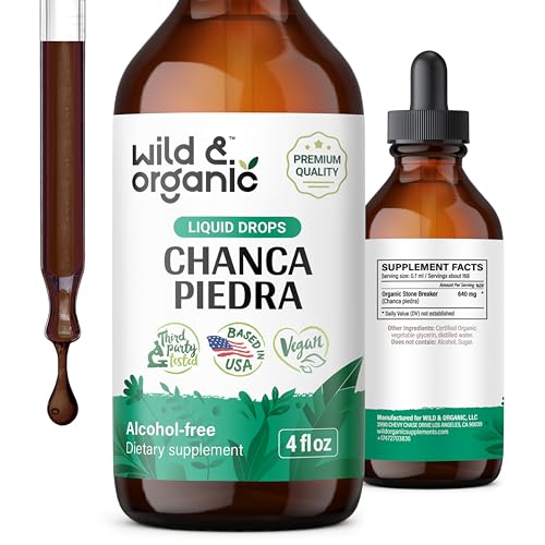 Wild & Organic Chanca Piedra Drops - Kidney & Gallbladder Cleanse, Vegan, Alcohol-Free - 4 fl oz