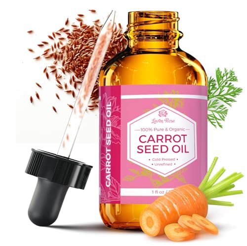 Leven Rose Carrot Seed Oil - Nourishing Moisturizer for Hair & Skin, Vegan & Cruelty-Free - 1oz