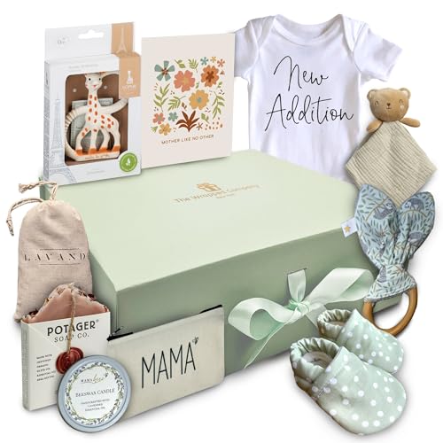 The Wrapped Company Baby Gift Set - 10 Premium All-Natural Essentials for New Moms - 10 Pcs