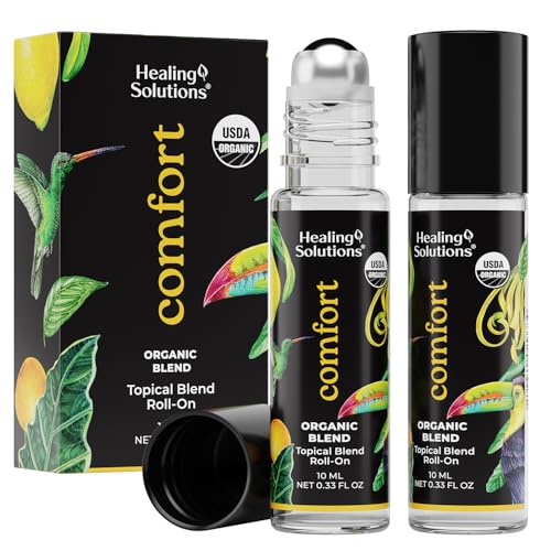 Healing Solutions Roll-On Perfume Oil - Stress Relief, USDA Certified Organic - 2 Pack