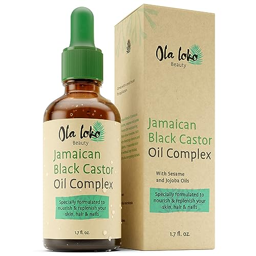 Jamaican Castor Oil Hair Growth - Nourishing Blend with Jojoba & Sesame Oils, Vegan - 4oz