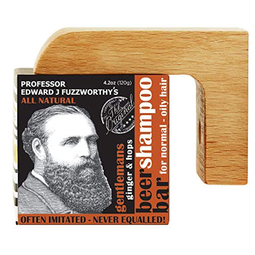 Professor Fuzzworthy's Beard Shampoo Bar - Nourishing Organic Ingredients, Fresh Scent - 3oz