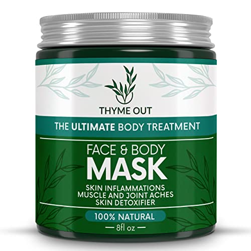 Thyme Out Face Mask - All-Natural Skin Detox, Soothing with Organic Ingredients - 8oz