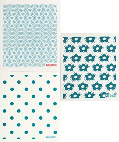 Trendy Tripper Swedish Dish Cloths - Super Absorbent, Biodegradable Fabric, 3 Designs