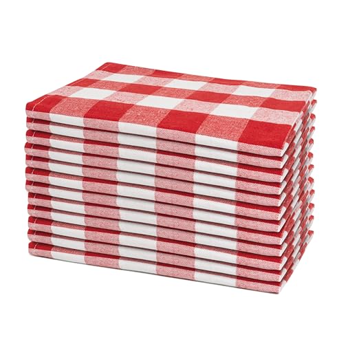 Holidays Cloth Dinner Napkins - Elegant 100% Cotton, Washable & Reusable - 12 Pack, 20"x20"