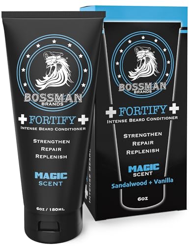 Bossman Fortify Beard Conditioner - Deep Hydration, Natural Oils, Intense Moisturizer - 8oz