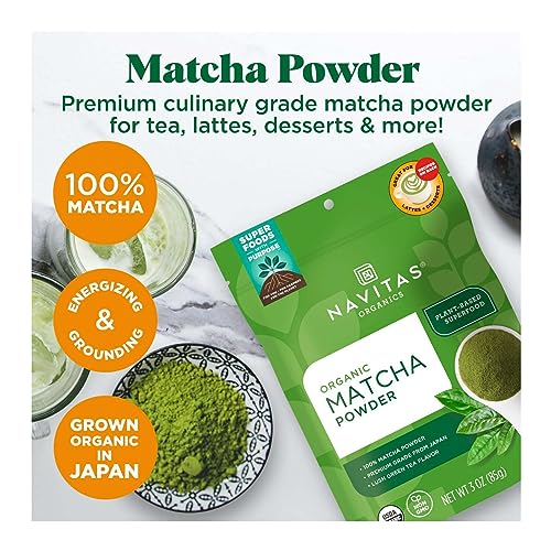 Navitas Organics Matcha Green Tea Powder - Promotes Relaxation & Reduces Inflammation - 3oz