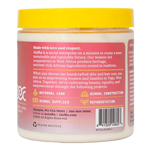 Alaffia Beautiful Curls Cream - Hydrating Shea Butter for Defined, Soft Curls - 8 Oz