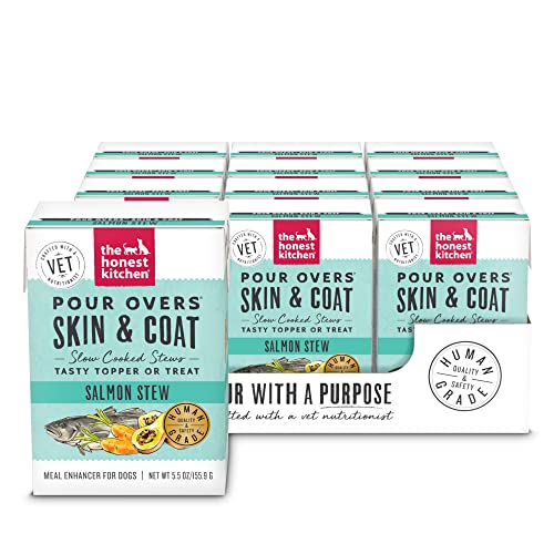 The Honest Kitchen Salmon Stew Dog Food Topper - Skin & Coat Support, Human Grade - 5.5oz x12