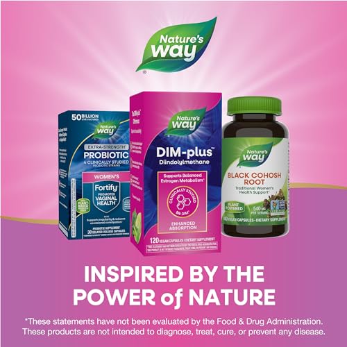 Nature's Way DIM-Plus Hormone Balancing Supplement - Supports Estrogen Metabolism, 120 Vegan Caps