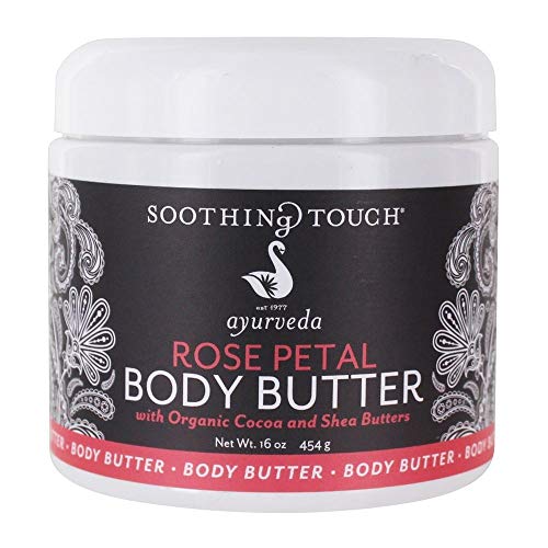 Soothing Touch Rose Petal Body Butter - Nourishing Dry Skin, Fast-Absorbing Formula - 13oz