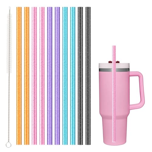 Reusable Straws for Stanley & More - Food Grade, BPA Free, Dishwasher Safe, 10 Pack - 12.13"