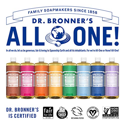 Dr. Bronner's Pure-Castile Liquid Soap - Organic Oils, 18-in-1 Uses, Vegan, 32oz