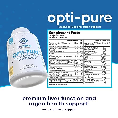 NuEthix Formulations Liver Supplement - Supports Detoxification & Liver Function - 30 Capsules