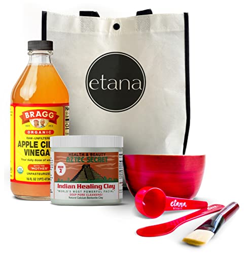 Aztec Secret Clay Premium Mask Set - Includes Healing Clay & Apple Cider Vinegar - 1lb Kit