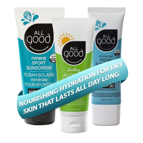 All Good Sport Sunscreen Bundle - Broad Spectrum SPF 30, Water Resistant, 2 SPF & Aloe Gel