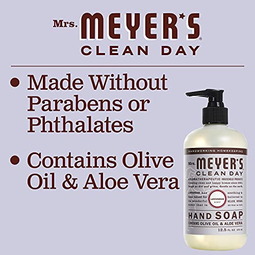 Mrs. Meyer's Clean Day Hand Soap Refill - Lavender Scent, Biodegradable, 33 fl. oz - Pack of 6