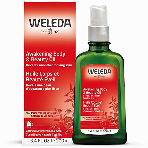 Weleda Awakening Pomegranate Body Oil - Moisturizes, Nourishes with Plant Oils - 3.4oz