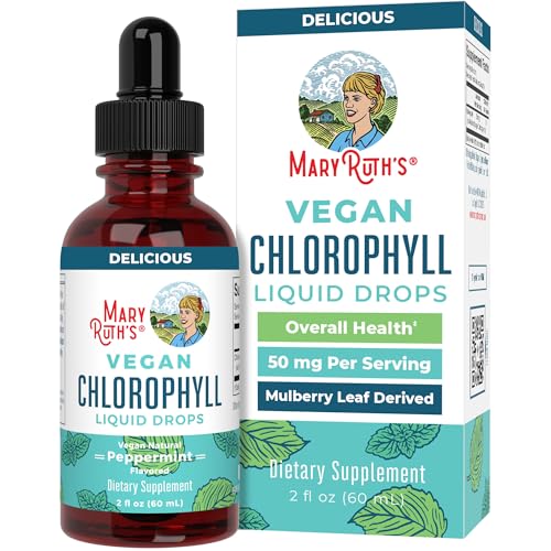 MaryRuth Organics Chlorophyll Drops - Vegan, Mint Flavor, Clean Label Certified - 2 Fl Oz