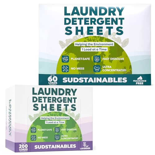 Good Things Laundry Detergent Sheets - Ultra Cleaning Strength, Sensitive Skin Safe - 130 Count