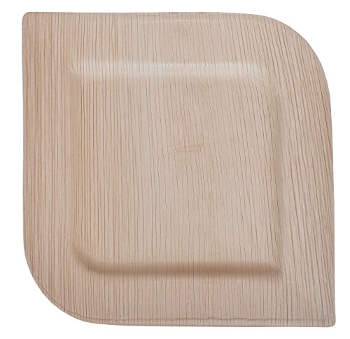 Atmos Green 8" Palm Leaf Dinner Plates - 100% Biodegradable, Microwave Safe - 100 Pack