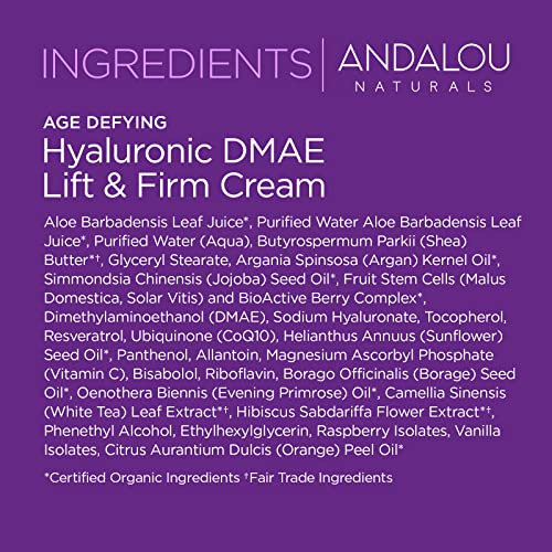 Andalou Naturals Firming Face Moisturizer - Anti-Aging, Hydrating Antioxidants - 1.7oz