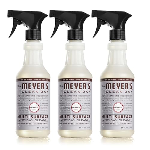 Mrs. Meyer's Multi-Surface Cleaner - Odor Eliminator, Cruelty-Free, Lavender Scent - 16oz Pack of 3