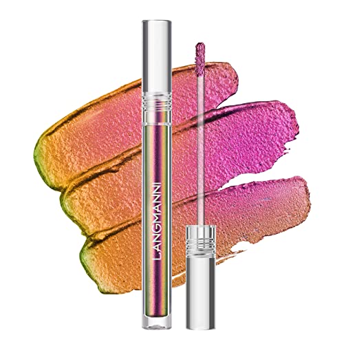 LANGMANNI Liquid Glitter Eyeshadow - Color-Changing, Long-Lasting, Vegan Formula - 3 Pcs Set