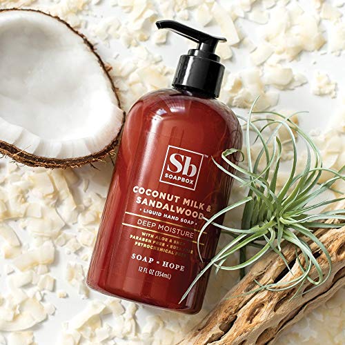 Soapbox Liquid Hand Soap Refill - Moisturizing Coconut Milk & Sandalwood, Vegan - 64oz