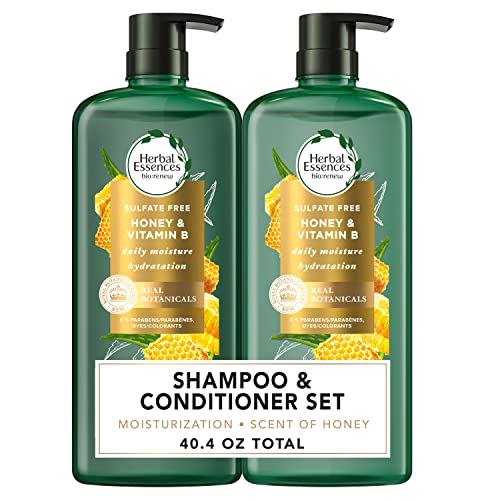 Herbal Essences Shampoo & Conditioner Set - Moisturizing, Color-Safe, Honey & Jasmine - 20.2oz Each